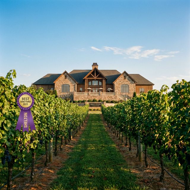 Shelton Vineyards estate and grapevines